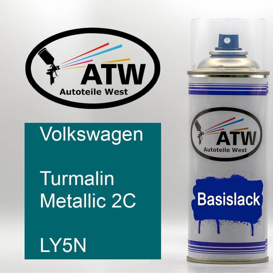 Volkswagen, Turmalin Metallic 2C, LY5N: 400ml Sprühdose, von ATW Autoteile West.